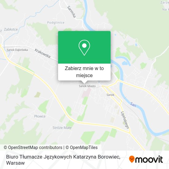 Mapa Biuro Tłumacze Językowych Katarzyna Borowiec