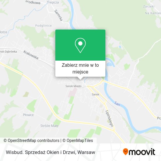 Mapa Wisbud. Sprzedaż Okien i Drzwi