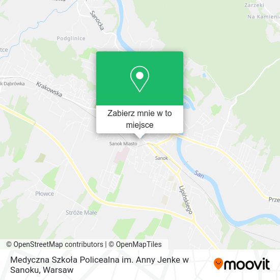 Mapa Medyczna Szkoła Policealna im. Anny Jenke w Sanoku