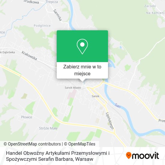 Mapa Handel Obwoźny Artykułami Przemysłowymi i Spożywczymi Serafin Barbara