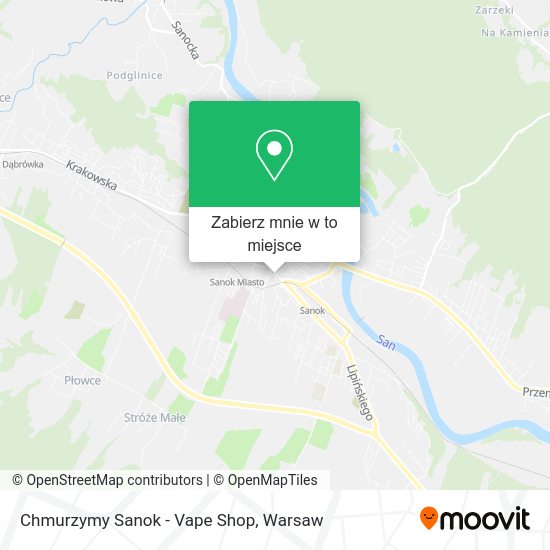 Mapa Chmurzymy Sanok - Vape Shop