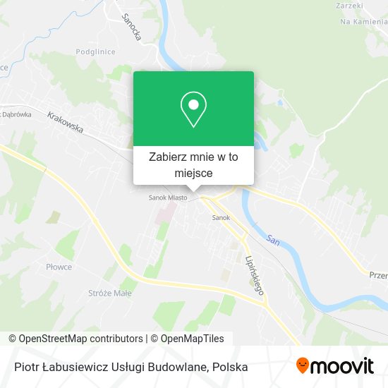 Mapa Piotr Łabusiewicz Usługi Budowlane