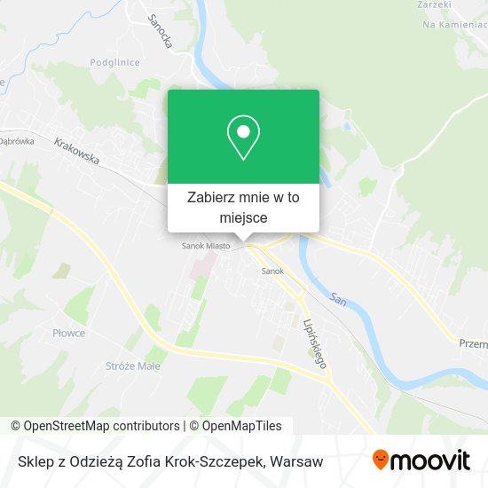 Mapa Sklep z Odzieżą Zofia Krok-Szczepek