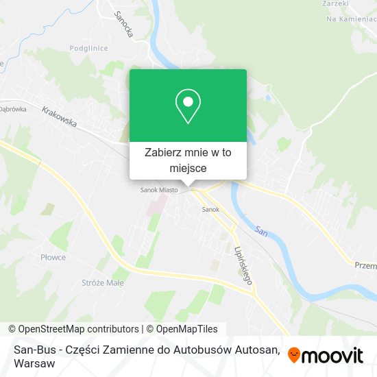 Mapa San-Bus - Części Zamienne do Autobusów Autosan