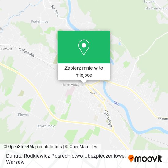 Mapa Danuta Rodkiewicz Pośrednictwo Ubezpieczeniowe