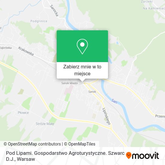 Mapa Pod Lipami. Gospodarstwo Agroturystyczne. Szwarc D.J.