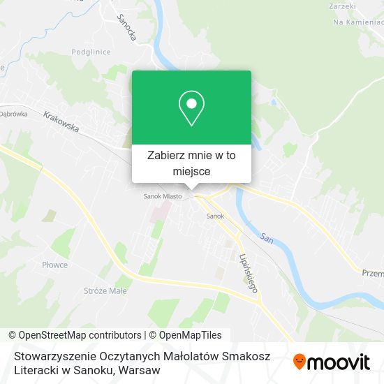 Mapa Stowarzyszenie Oczytanych Małolatów Smakosz Literacki w Sanoku