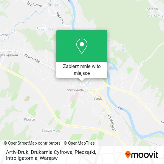 Mapa Artiv-Druk. Drukarnia Cyfrowa, Pieczątki, Introligatornia