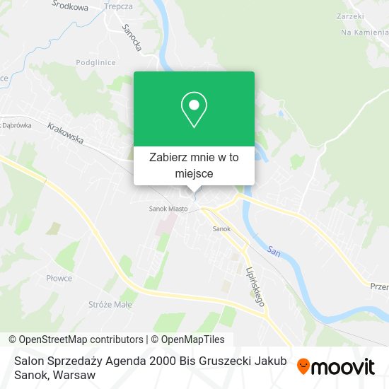 Mapa Salon Sprzedaży Agenda 2000 Bis Gruszecki Jakub Sanok