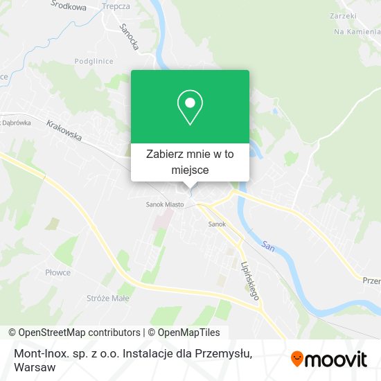 Mapa Mont-Inox. sp. z o.o. Instalacje dla Przemysłu