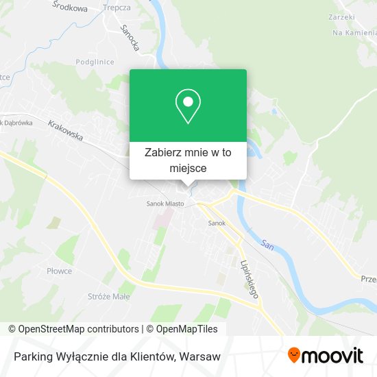 Mapa Parking Wyłącznie dla Klientów