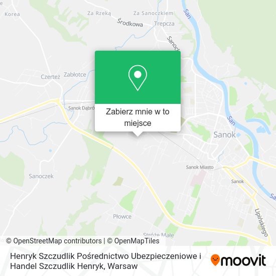 Mapa Henryk Szczudlik Pośrednictwo Ubezpieczeniowe i Handel Szczudlik Henryk