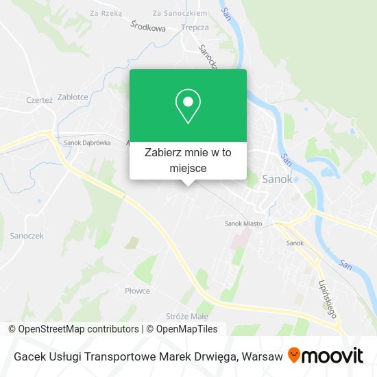 Mapa Gacek Usługi Transportowe Marek Drwięga