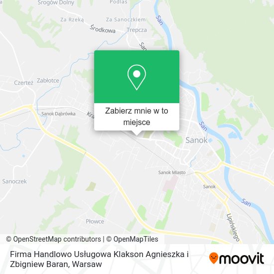 Mapa Firma Handlowo Usługowa Klakson Agnieszka i Zbigniew Baran