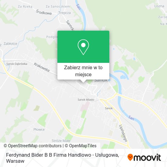 Mapa Ferdynand Bider B B Firma Handlowo - Usługowa