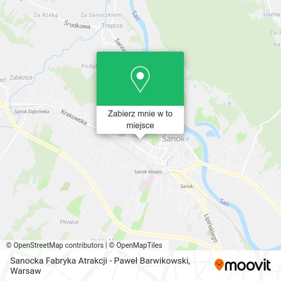 Mapa Sanocka Fabryka Atrakcji - Paweł Barwikowski