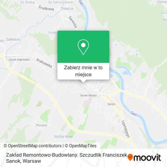 Mapa Zakład Remontowo-Budowlany. Szczudlik Franciszek Sanok