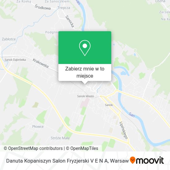 Mapa Danuta Kopaniszyn Salon Fryzjerski V E N A