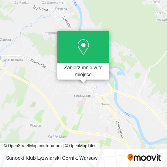 Mapa Sanocki Klub Lyzwiarski Gornik