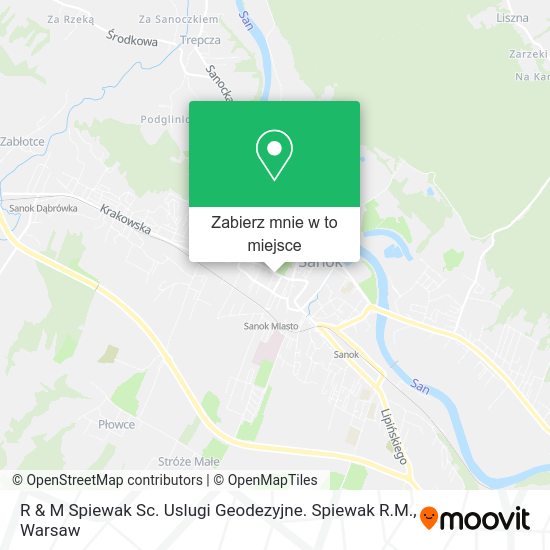 Mapa R & M Spiewak Sc. Uslugi Geodezyjne. Spiewak R.M.