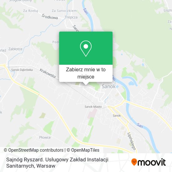 Mapa Sajnóg Ryszard. Usługowy Zakład Instalacji Sanitarnych