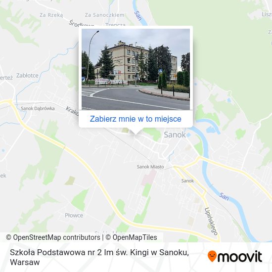 Mapa Szkoła Podstawowa nr 2 Im św. Kingi w Sanoku