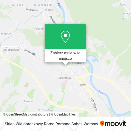 Mapa Sklep Wielobranzowy Roma Romana Sabat