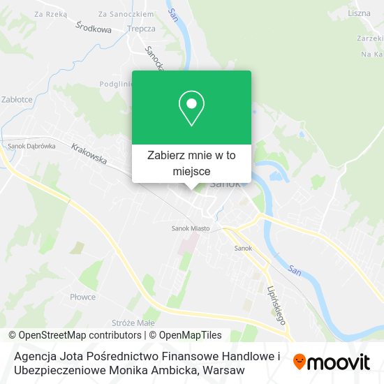 Mapa Agencja Jota Pośrednictwo Finansowe Handlowe i Ubezpieczeniowe Monika Ambicka