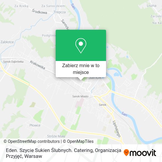 Mapa Eden. Szycie Sukien Ślubnych. Catering, Organizacja Przyjęć