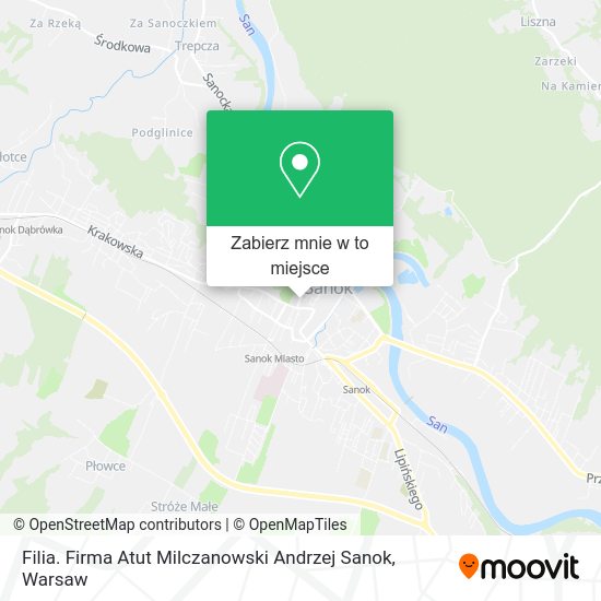 Mapa Filia. Firma Atut Milczanowski Andrzej Sanok