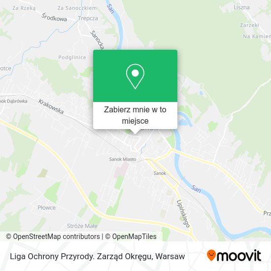 Mapa Liga Ochrony Przyrody. Zarząd Okręgu