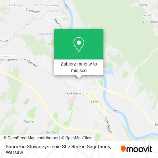 Mapa Sanockie Stowarzyszenie Strzeleckie Sagittarius