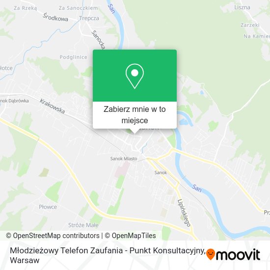 Mapa Młodzieżowy Telefon Zaufania - Punkt Konsultacyjny