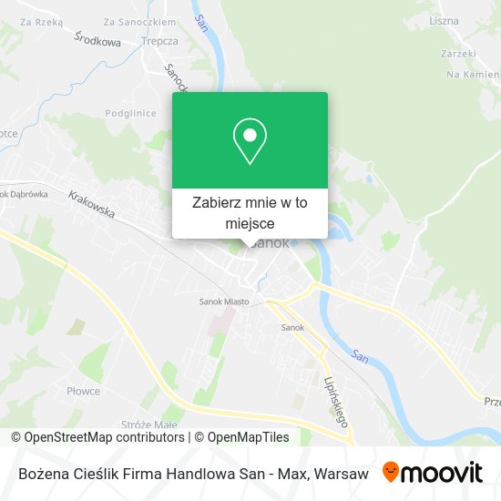 Mapa Bożena Cieślik Firma Handlowa San - Max