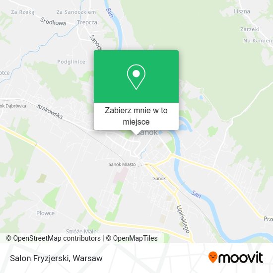 Mapa Salon Fryzjerski