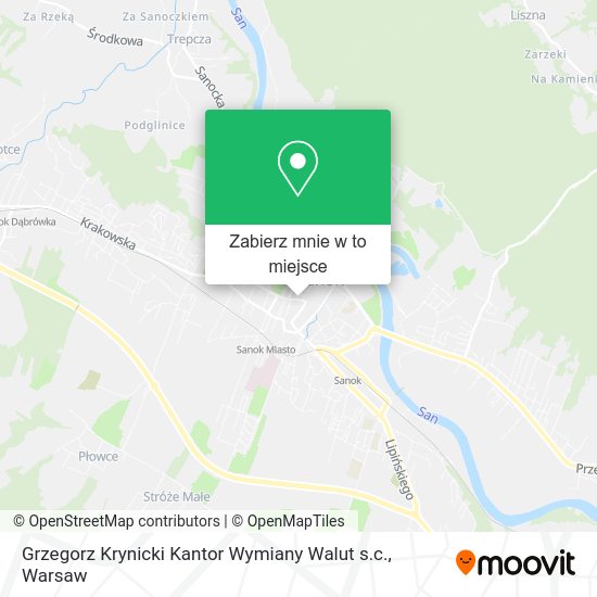 Mapa Grzegorz Krynicki Kantor Wymiany Walut s.c.