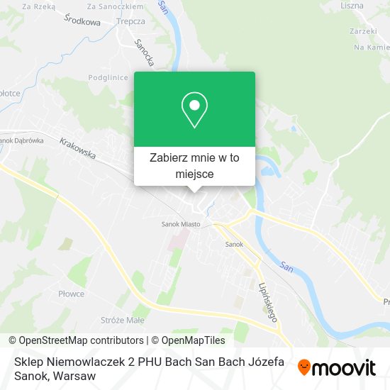 Mapa Sklep Niemowlaczek 2 PHU Bach San Bach Józefa Sanok