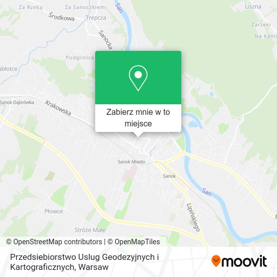 Mapa Przedsiebiorstwo Uslug Geodezyjnych i Kartograficznych