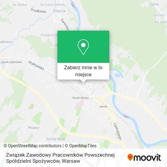 Mapa Związek Zawodowy Pracowników Powszechnej Spółdzielni Spożywców