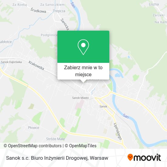 Mapa Sanok s.c. Biuro Inżynierii Drogowej