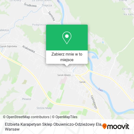 Mapa Elżbieta Karapetyan Sklep Obuwniczo-Odzieżowy Ela