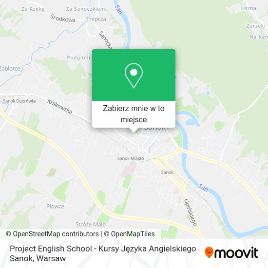 Mapa Project English School - Kursy Języka Angielskiego Sanok