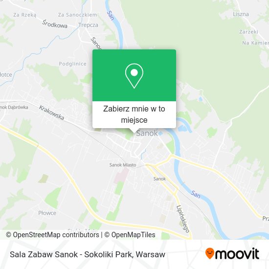 Mapa Sala Zabaw Sanok - Sokoliki Park