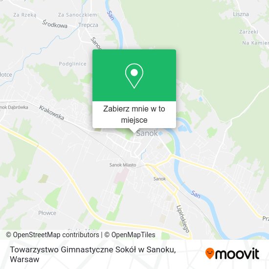 Mapa Towarzystwo Gimnastyczne Sokół w Sanoku