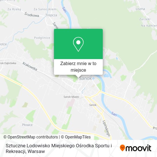 Mapa Sztuczne Lodowisko Miejskiego Ośrodka Sportu i Rekreacji