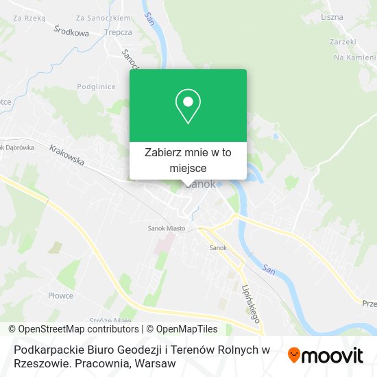 Mapa Podkarpackie Biuro Geodezji i Terenów Rolnych w Rzeszowie. Pracownia