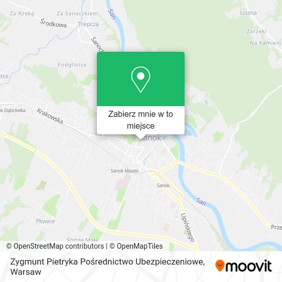 Mapa Zygmunt Pietryka Pośrednictwo Ubezpieczeniowe