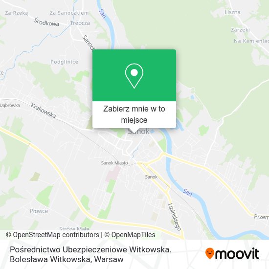 Mapa Pośrednictwo Ubezpieczeniowe Witkowska. Bolesława Witkowska