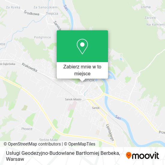 Mapa Usługi Geodezyjno-Budowlane Bartłomiej Berbeka