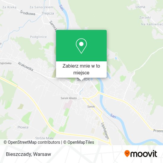 Mapa Bieszczady